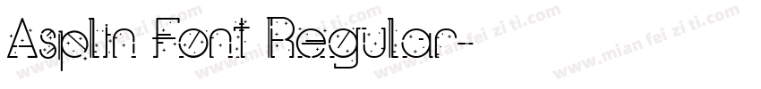Asplin Font Regular字体转换